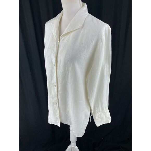 Connie Roberson Womens S Button‎ Cardigan Jacket 100% Linen Vtg USA - Picture 6 of 11